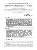 PHƯƠNG PHÁP XÁC ĐỊNH MÔ ĐUYN BIẾN DẠNG THEO PHƯƠNG NGANG NGOÀI HIỆN TRƯỜNG DỰA VÀO KẾT QUẢ XUYÊN TIÊU CHUẨN
