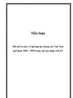 đổi mới tư duy về tập hợp lực lượng của việt nam giai đoạn 1986 – 1995 trong việc gia nhập asean
