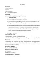 Luận văn đại học : Phương pháp học từ vựng tiếng anh 100% Full