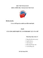 các sáng kiến hợp tác an ninh khu vực của mỹ