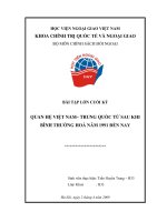 quan hệ việt nam– trung quốc từ sau khi bình thường hoá năm 1991 đến nay