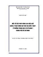 Một số giải pháp nâng cao hiệu quả quản lý hoạt động dạy học hai buổi  ngày ở trường trung học cơ sở quận 7 thành phố hồ chí minh