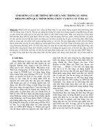 ẢNH HƯỞNG CỦA HỆ THỐNG HỒ CHỨA NƯỚC THƯỢNG LƯU SÔNG MEKONG ĐẾN QUÁ TRÌNH DÒNG CHẢY VÀ BÙN CÁT Ở HẠ LƯU