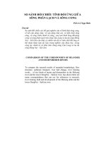 SO SÁNH ĐỐI CHIẾU TÍNH ĐỐI ỨNG GIỮA  SÔNG PHÂN LẠCH VÀ SÔNG CONG