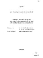 đề tài đánh giá hiệu quả dự phòng xuất huyết não , màng não ở trẻ nhỏ