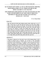 SỰ CỐ THẤM MẤT NƯỚC VÀ XỬ LÝ NỀN ĐẬP BẰNG PHƯƠNG PHÁP KHOAN PHỤT Ở CÁC TỈNH NAM TRUNG BỘ,  ĐÔNG NAM BỘ VÀ TÂY NGUYÊN