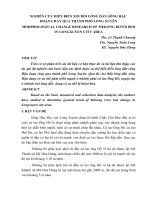 NGHIÊN CỨU DIỄN BIẾN XÓI BỒI LÒNG DẪN SÔNG HẬU  ĐOẠN CHẢY QUA THÀNH PHỐ LONG XUYÊN