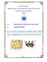 xây dựng chương trình GMP quy trình sản xuất nước tương