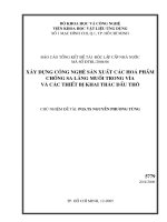 xậy dựng công nghệ sản xuất các hóa phẩm chống sa lắng muối trong viarvaf các thiết bị khai thác dầu thô