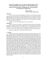 KẾT QUẢ NGHIÊN CỨU XÂY DỰNG BẢN ĐỒ PHÂN VÙNG ĐẲNG KHÔ HẠN THÁNG KHU VỰC TỈNH NINH THUẬN