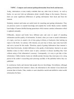 Compare and contrast getting information from book and internet.