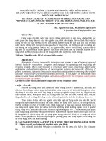 NGUYÊN NHÂN CHÍNH GÂY TỔN THẤT NƯỚC TRÊN KÊNH TƯỚI VÀ ĐỀ XUẤT HỆ SỐ SỬ DỤNG KÊNH MƯƠNG CHO CÁC HỆ THỐNG KÊNH TƯỚI DUYÊN HẢI MIỀN TRUNG