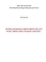 đường lối kháng chiến chống mỹ, cứu nước, thống nhất tổ quốc (1954-1975)