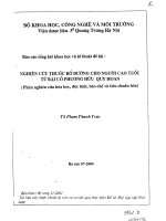 nghiên cứu thuốc bổ dưỡng cho người cao tuổi từ bài thuốc cổ phương hữu quy hoàn