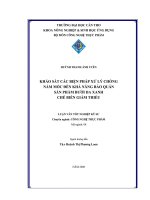 Kkhảo sát các biện pháp xử lý chống nấm mốc đến khả năng bảo quản sản phẩm bưởi da xanh chế biến giảm thiểu