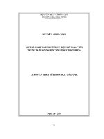Một số giải pháp phát triển đội ngũ giáo viên trung tâm dạy nghề công đoàn thanh hóa
