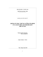 Khảo sát đặc trưng lưỡng ổn định của giao thoa kế michelson phi tuyến