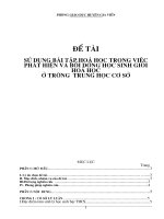 skkn: sự dụng bài tập hóa học trong việc phát hiện và bồi dưỡng học sinh giỏi hóa học ở trường THCS