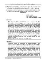 PHÂN VÙNG SINH THÁI, CƠ SỞ KHOA HỌC ĐỂ NGHIÊN CỨU XÂY DỰNG HỆ THỐNG HỒ SINH THÁI Ở MIỀN TRUNG