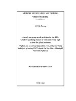 A study on group work activities in the 10th gradersspeaking classes at vinh university high school for gifted students