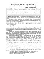 TÍNH TOÁN DỰ BÁO SẠT LỞ BỜ SÔNG, RẠCH  TỈNH BẾN TRE BẰNG CÔNG THỨC KINH NGHIỆM