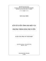 Xấp xỉ tuyến tính cho 1 vài phương trình sóng phi tuyến