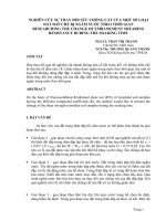 NGHIÊN CỨU SỰ THAY ĐỔI SỨC CHỐNG CẮT CỦA MỘT SỐ LOẠI ĐẤT ĐẮP CHẾ BỊ NGÂM NƯỚC THEO THỜI GIAN