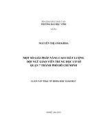 Một số giải pháp nâng cao chất lượng đội ngũ giáo viên trung học cơ sở quận 7 thành phố hồ chí minh
