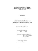 Xấp xỉ và khai triển tiệm cận nghiệm của hệ phương trình hàm-Lê THu Vân
