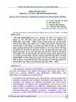 MỘT SỐ KẾT QUẢ TRONG CẢI TIẾN MÔ HÌNH KOD.WQPS