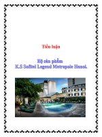 Tiểu luận hệ sản phẩm K.S Sofitel Legend Metropole Hanoi