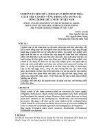 NGHIÊN CỨU HỒ CHỨA THEO QUAN ĐIỂM SINH THÁI,  CÁCH TIẾP CẬN BỀN VỮNG TRONG XÂY DỰNG CÁC  CÔNG TRÌNH CHỨA NƯỚC Ở VIỆT NAM