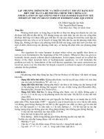 LẬP  PHƯƠNG TRÌNH NƯỚC VA TRÊN CƠ SỞ LÝ THUYẾT DẠNG BẤT BIẾN THỨ BA CỦA HỆ PHƯƠNG TRÌNH THỦY ĐỘNG LỰC