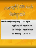 bài tập tiểu luận Công nghệ sản xuất đường mía