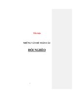 những vấn đề toàn cầu đói nghèo