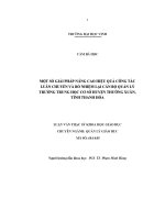 Một số giải pháp nâng cao hiệu quả công tác luân chuyển và bổ nhiệm lại cán bộ quản lý trường trung học cơ sở huyện thường xuân  tỉnh thanh hóa