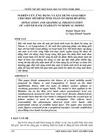 NGHIÊN CỨU ỨNG DỤNG VÀ XÂY DỰNG GIAO DIỆN CHO MỘT MÔ HÌNH TÍNH TOÁN ỔN ĐỊNH BỜ SÔNG