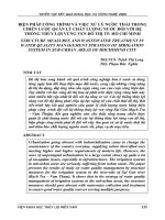 BIỆN PHÁP CÔNG TRÌNH VÀ VIỆC XỬ LÝ NƯỚC THẢI TRONG CHIẾN LƯỢC QUẢN LÝ CHẤT LƯỢNG NƯỚC ĐỐI VỚI HỆ THỐNG THỦY LỢI VÙNG VEN ĐÔ THỊ TP. HỒ CHÍ MINH