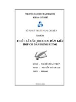 Thiết kế cầu trục hai dầm kiểu hộp có dẫn động riêng tải trọng 10t