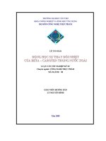 Động học sự thay đổi nhiệt của beta  caroten trong nước xoài