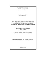 Một số giải pháp phát triển đội ngũ cán bộ quản lý trường tiểu học thành phố thanh hóa   tỉnh thanh hóa