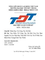 tìm hiểu về công tác xã hội của các ban ngành và các nhà hảo tâm đối với các trẻ ở mái ấm bách hoa trang (tỉnh tây ninh)