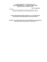 VẤN ĐỀ ẢNH HƯỞNG CỦA KHAI THÁC CÁT  TRÊN SÔNG ĐỒNG NAI SÀI GÒN VÀ KIẾN NGHỊ  BIỆN PHÁP BẢO VỆ DÒNG SÔNG