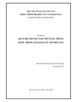 quan hệ thương mại việt nam- trung quốc trong giai đoạn từ 1975 đến nay