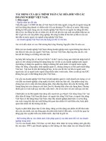 tác động của quá trình toàn cầu hóa với các doanh nghiệp việt nam