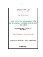 Một số giải pháp phát triển đội ngũ giáo viên trung tâm giáo dục thường xuyên cấp huyện tỉnh hà tĩnh
