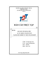 Kế toán vốn bằng tiền và các khoản thanh toán tại doanh nghiệp tư nhân thanh khuê