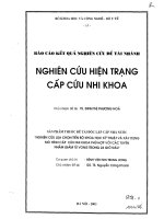 đề tài nghiên cứu hiện trạng cấp cứu nhi khoa