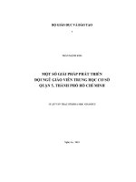 Một số giải pháp phát triển đội ngũ giáo viên trung học cơ sở quận 5, thành phố hồ chí minh