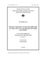 khảo sát ảnh hưởng của độ chân không đến cấu trúc, mùi vị của sản phẩm hạt sen chiên chân không